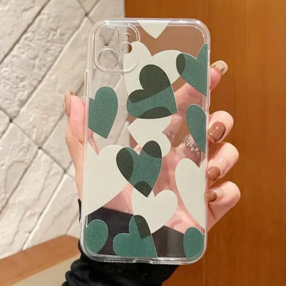 Brand new Apple IPhone 13 Pro Max Love heart 💚 💚💚Silicone Phone case
